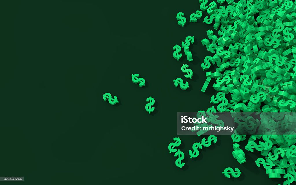 3d pile of green dollar symbols 3d render of pile of green dollar symbols 2015 Stock Photo