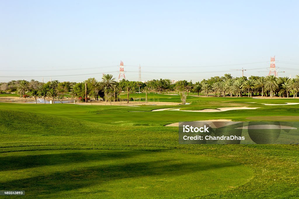 Гольф в Абу-Даби для гольфа - Стоковые фото Поле для гольфа роялти-фри