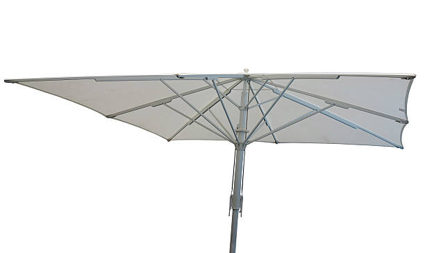 istock Beach umbrella concept isolated over white 485544126