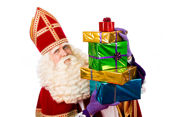 Sinterklaas showing  gifts
