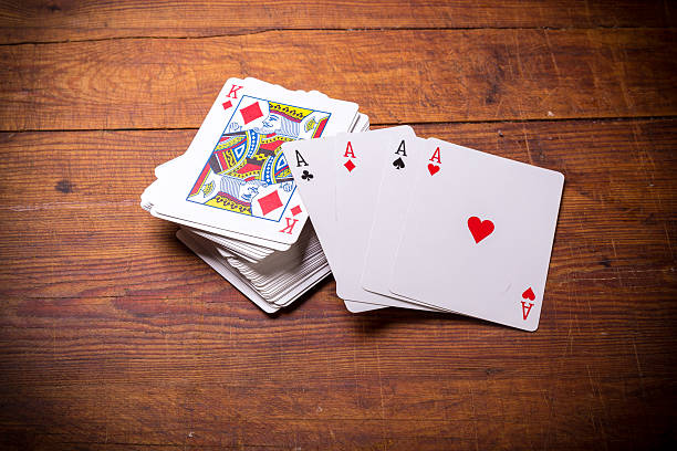 istock Deck of playing cards with aces 485553828