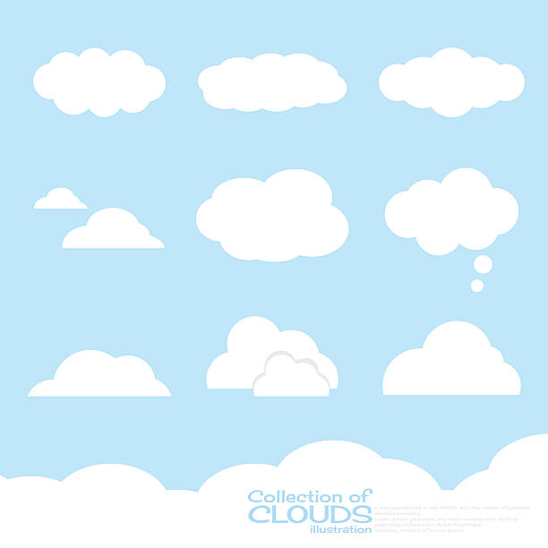 雲のイラストコレクション - fluffy点のイラスト素材／クリップアート素材／マンガ素材／アイコン素材