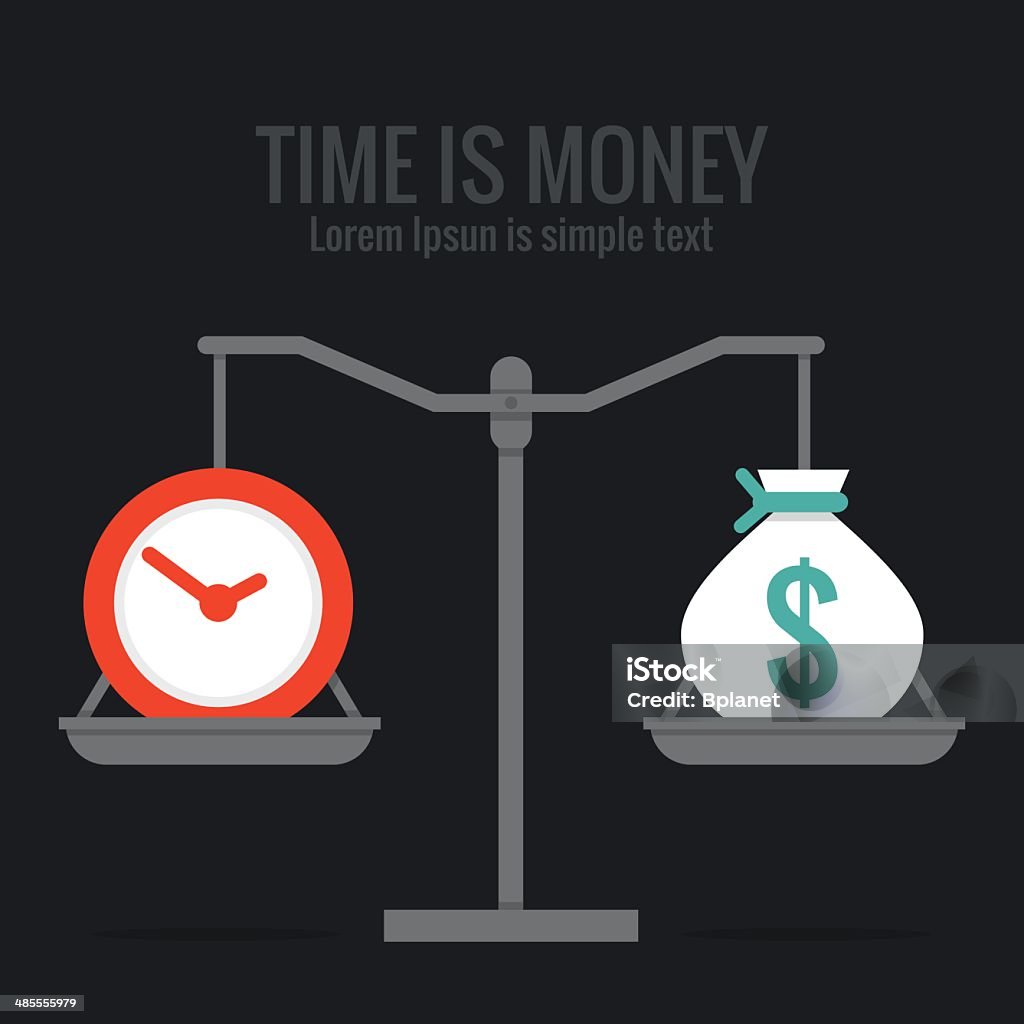 El tiempo es dinero - arte vectorial de Actividades bancarias libre de derechos