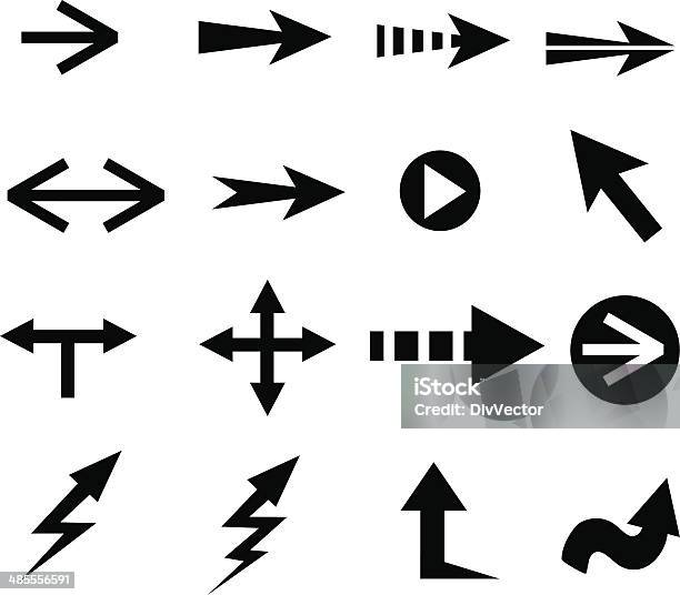 Black Arrows Stock Illustration - Download Image Now - Arrow Symbol, Back Arrow, Black Color