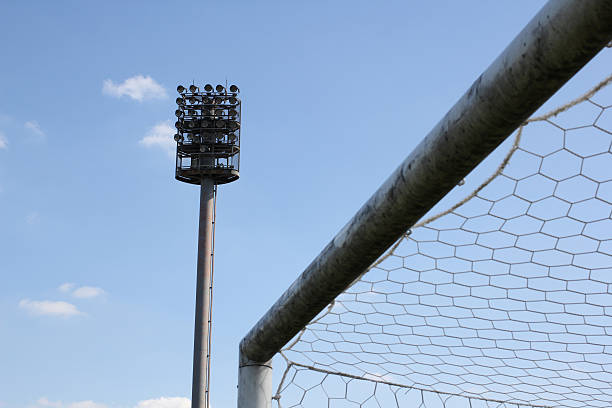 istock stadium lights and Soccer Field 485556747