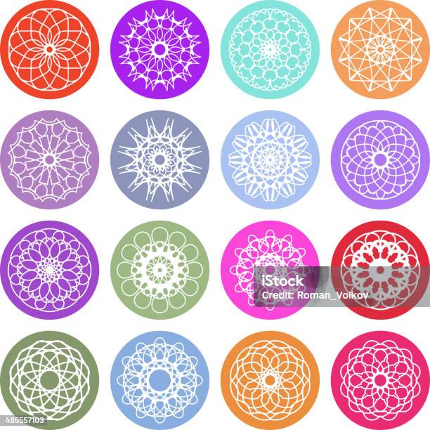 Round Ornament Set Stock Illustration - Download Image Now - Abstract, Backgrounds, Circle