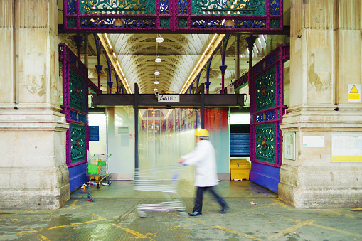 Smithfield market entrance. London, UK.