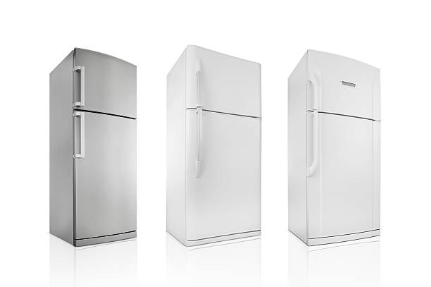 lodówki (kliknij, aby uzyskać więcej informacji - three different refrigerators zdjęcia i obrazy z banku zdjęć