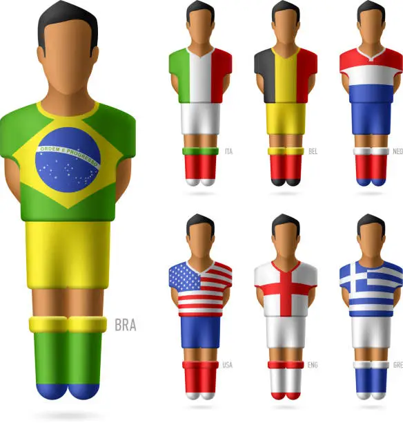 Vector illustration of Soccer / football players