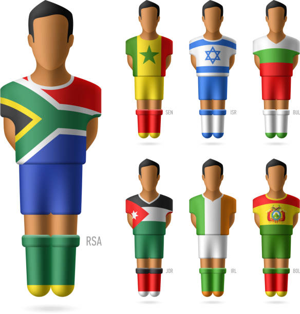 soccer / football players - ireland south africa 幅插畫檔、美工圖案、卡通及圖標
