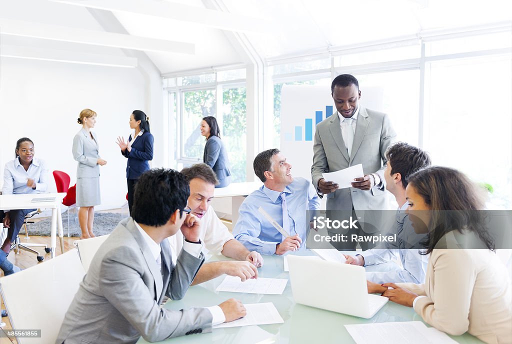 Group of Multi Ethnic Corporate People having a Business Meeting Sales Occupation Stock Photo