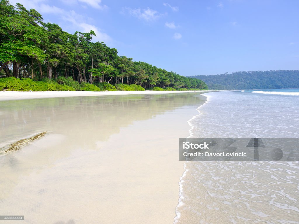 Radhanagar Beach View of Havelock Islands Radhanagar Beach, Andaman archipelago in the Bay of Bengal between India and Myanmar. Beach Stock Photo