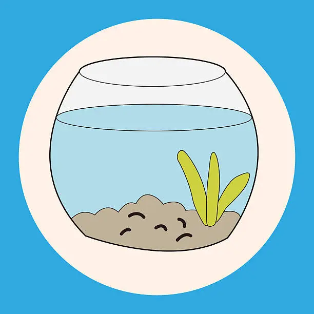 Vector illustration of Pet goldfish bowl theme element vector,eps10
