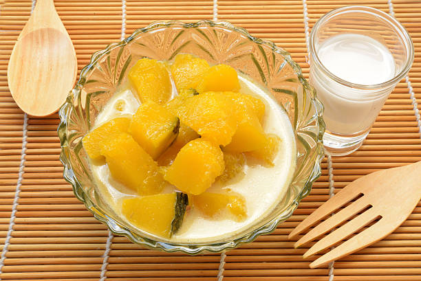 istock Thai style dessert, hot pumpkin in coconut milk 485565604