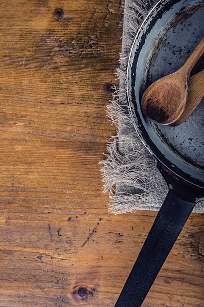 istock Wooden kitchen utensils on the table. 485568866
