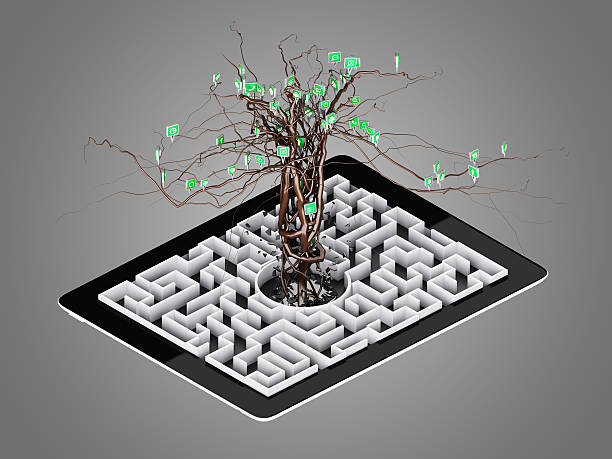 istock Social media icons set in tree shape. 485569178