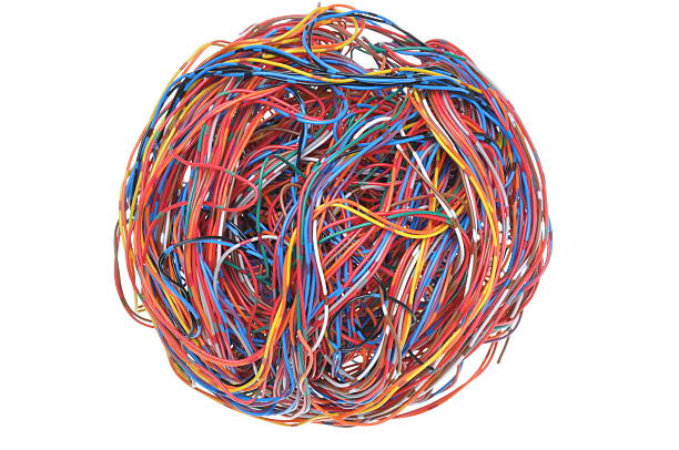istock Ball of tangled wires 485571460