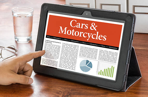 istock Tablet computer on a desk - Cars and Motorcycles 485574416