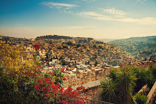 istock Panoramic view of old city Jerusalem, Israel 485575194