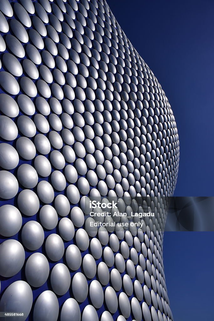 Bullring, Birmingham City, U.K. Birmingham, U.K.- April 14, 2015: The organic modern exterior to the Selfridges building in Birmingham's Bullring city centre which houses a variety of household named clothing stores and cafes on various floors. 2015 Stock Photo