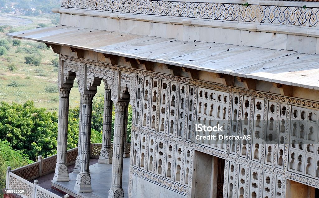 Agra Fort. Unique architectural details of Agra Fort. Agra Stock Photo