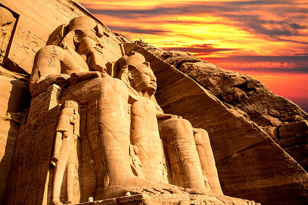 abu simbel - abu simbel stock-fotos und bilder