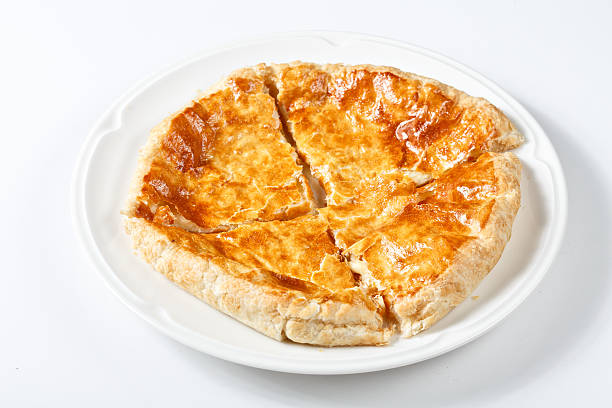 istock georgian traditional khachapuri on plate on white background. As 485584048