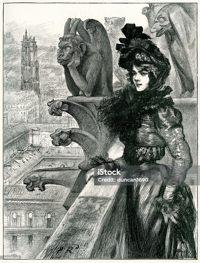 Bellezza amoung il Devils - Illustrazione stock royalty-free di Stile edoardiano