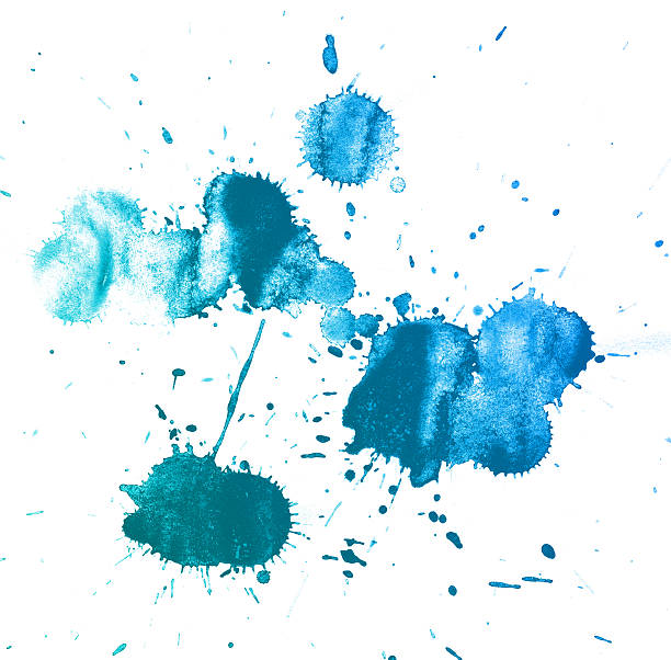 istock Watercolor splashes on the white. 485587477