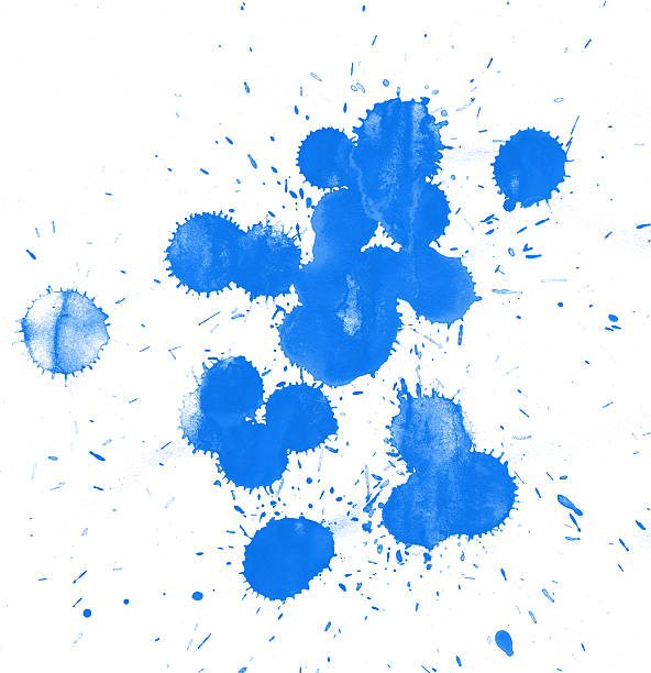 istock Watercolor splashes on the white. 485587753