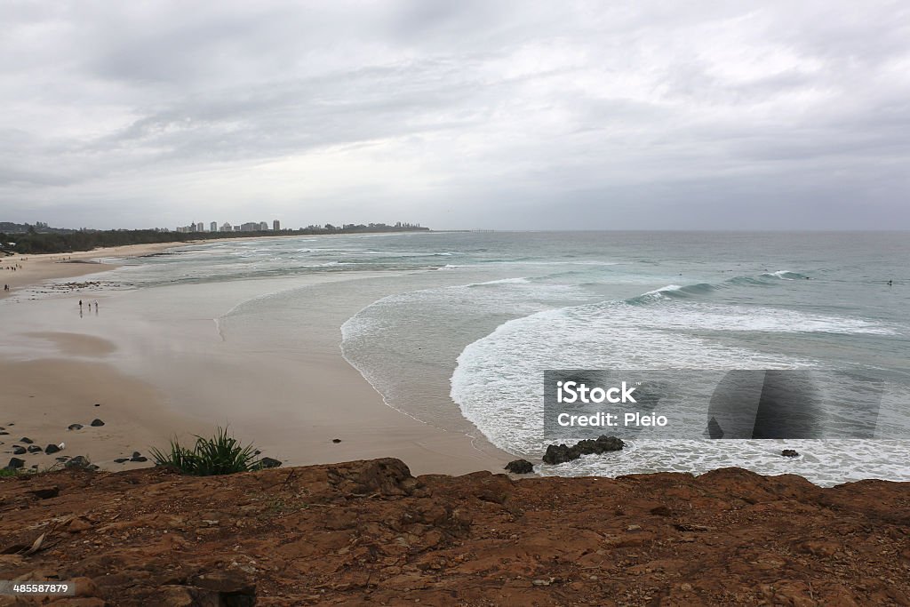 Fingal Heads north beach looking to Coolangatta North beach on Letitia spit, looking towards Coolangatta and Tweed Heads. Australia Stock Photo