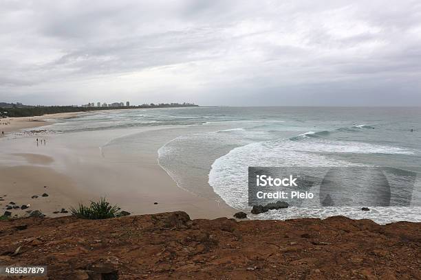 Fingal Heads North Beach Looking To Coolangatta Stock Photo - Download Image Now - Australia, Beach, Breaking Wave