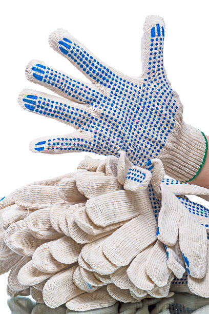 istock New working gloves and hand in glove 485588258