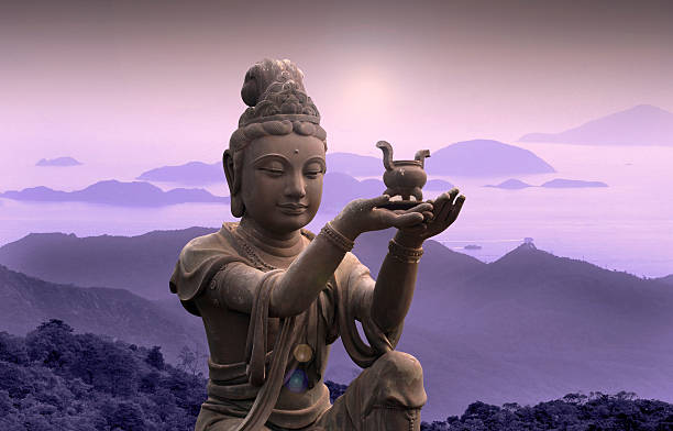 Buddhist statue at Po Lin Monastery - Lantau Island.