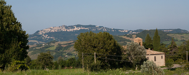 The hills of Montefeltro are a geographical area located between Emila Romagna and Marche