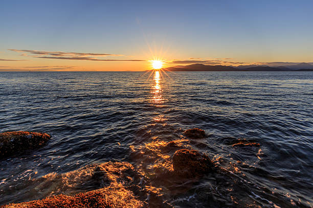 istock beach at sunset, Vancouver, British Columbia, Canada 485595668