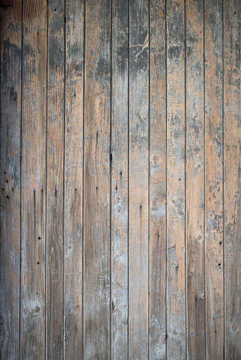 Part of an old blue wooden door
