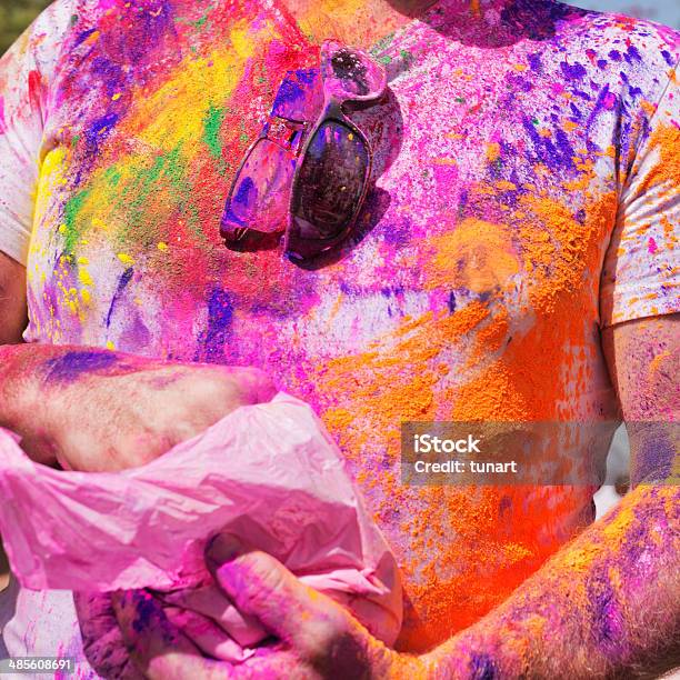 Colorful Hands And Bodies Of Holi Festival Jaipur India Stock Photo - Download Image Now