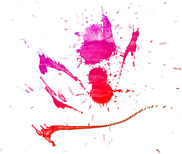 istock Watercolor splashes on the white. 485609319