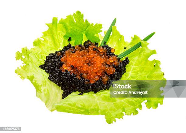 Rad And Black Caviar Stock Photo - Download Image Now - Appetizer, Breakfast, Caviar
