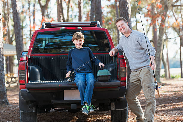 istock Father and son going on fishing trip 485609602