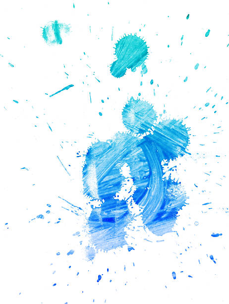 istock Watercolor splashes on the white. 485609625