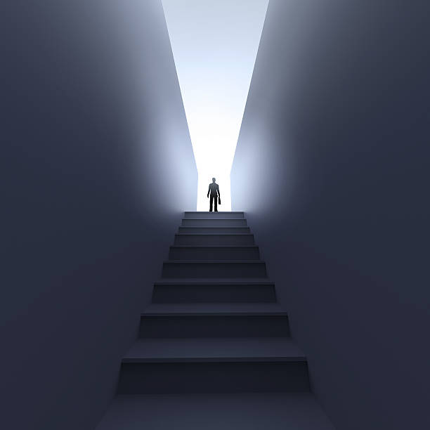 istock businessman silhouette standing with back as concept 485610361