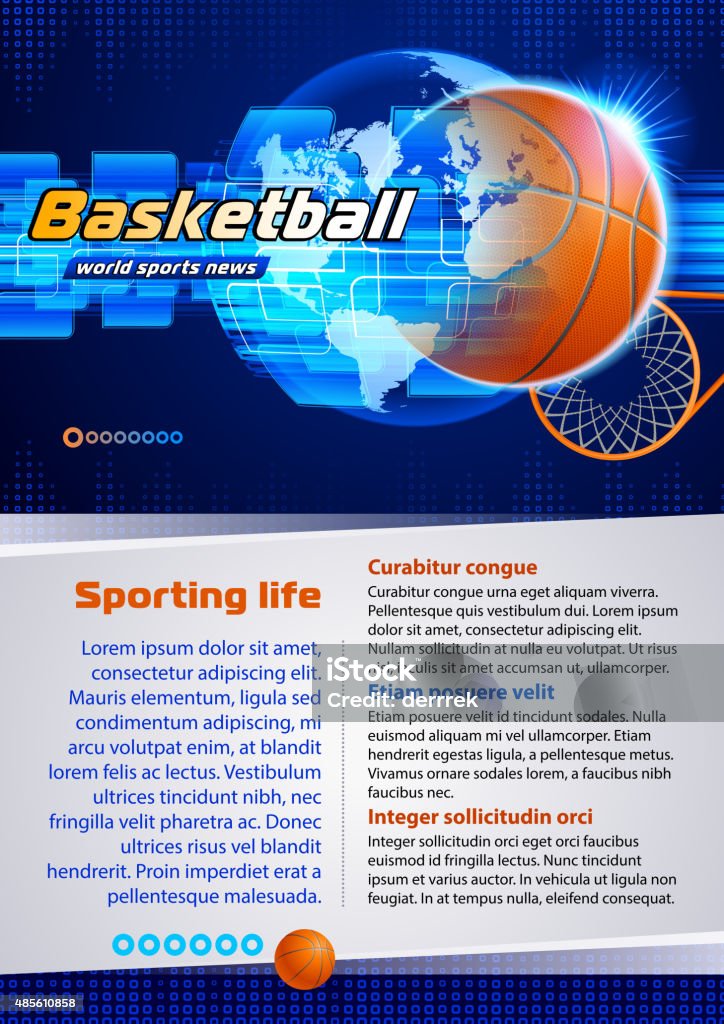 Basketball Stock Illustration - Download Image Now - 2015, Abstract