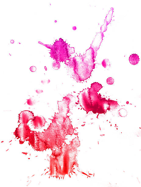 istock Watercolor splashes on the white. 485611253