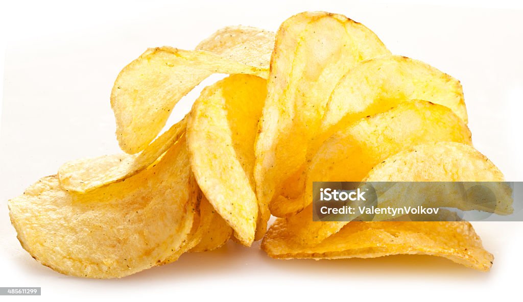 Potato chips Potato chips on white background Food Stock Photo