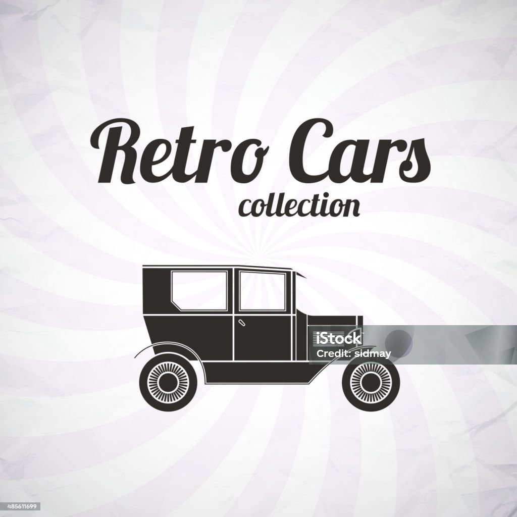 Coleção de vintage Retro carro, - Royalty-free Abastecer arte vetorial