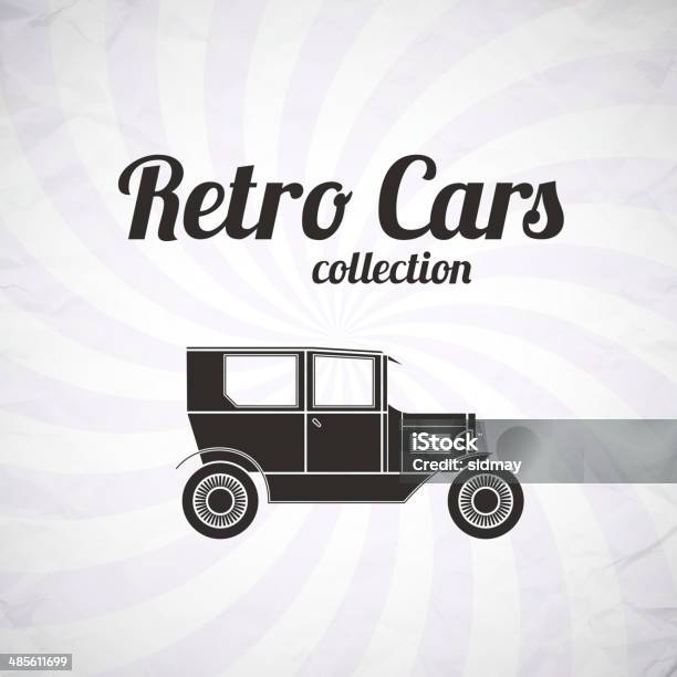 Coleção De Vintage Retro Carro - Arte vetorial de stock e mais imagens de Abastecer - Abastecer, Afixar Cartaz, Antigo