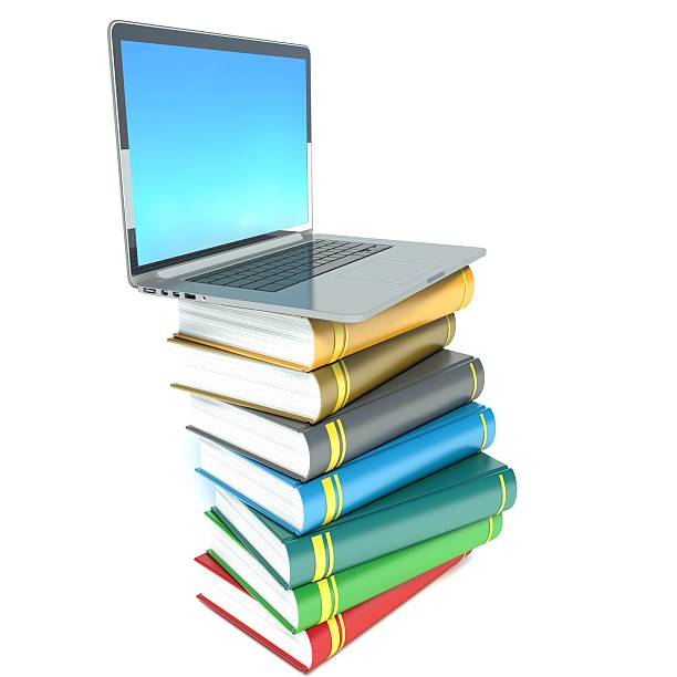 istock illustration of electronic library concept. Education 485612011