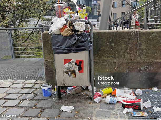 Crowded Garbage Can Stock Photo - Download Image Now - Garbage Can, McDonald's, Mug